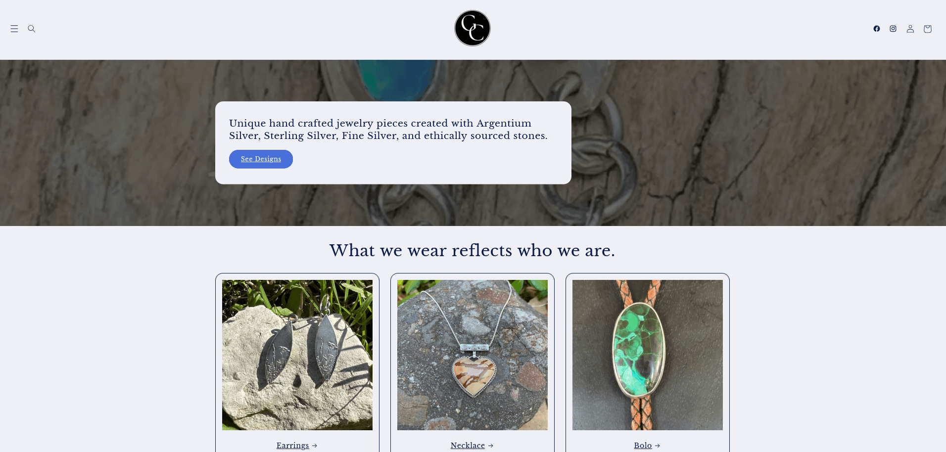 Screenshot of Gianine Carbone Designs
